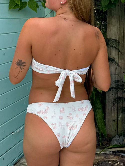 Amalfi Dreams Ribbed Bandeau Top
